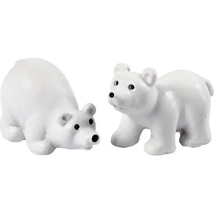 Uden mærke minifigurer 30×45 mm, hvid - 2 stk.