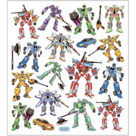 Transformers klistermærkeark 15 x 16,5 cm, 1 ark