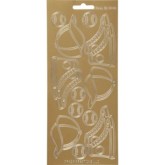 Klistermærker Sport, Guld – Ark 10x23 cm