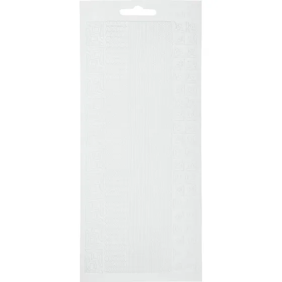 Klistermærker Strimler til Kanter, Hvid – 1 ark (10x23 cm)