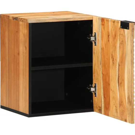 Badeværelsesskab i massiv akacietræ 38×33,5×48 cm, brun