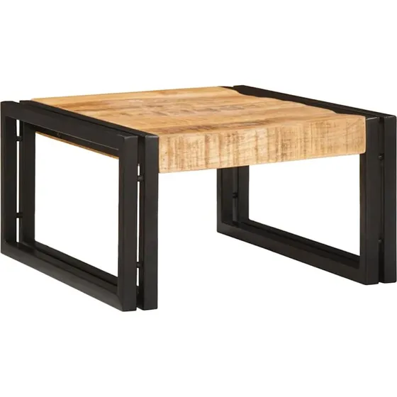 vidaXL Badeværelseshylde i massivt mangotræ og jern 40x50x23 cm