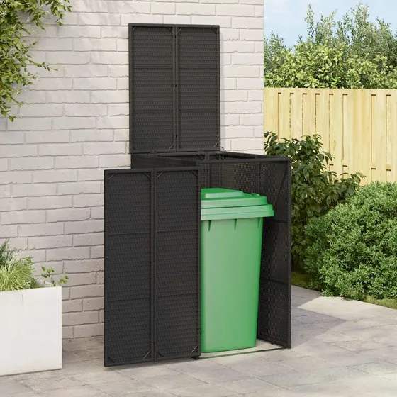 vidaXL Affaldsbeholder sort 65×80×115 cm, polyethylen
