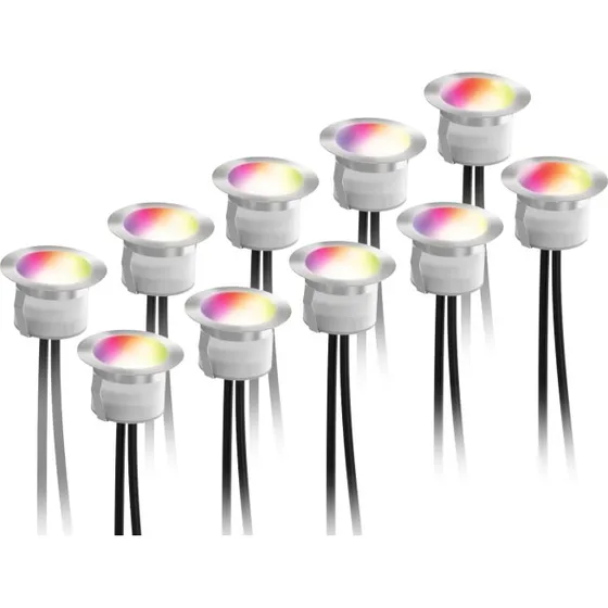 DELTACO SMART HOME SH-DLK01 smart altanbelysning 10-pak, slv