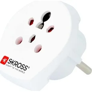 SKROSS Rejseadapter Indien/Israel/Danmark  Europa (jordet)