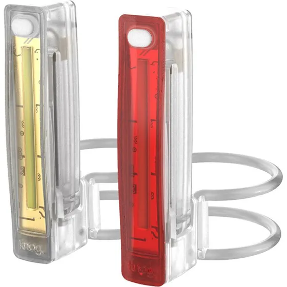 Knog Plus Twinpack genopladeligt lygtest  transparent