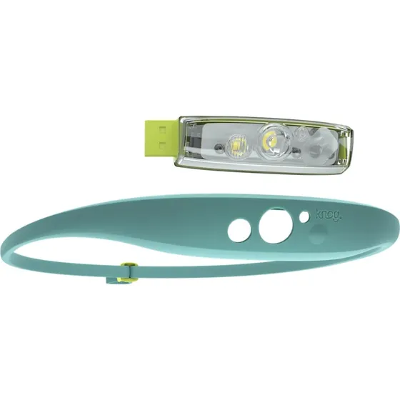 Knog Quokka Silikone Genopladelig Pandelampe Teal