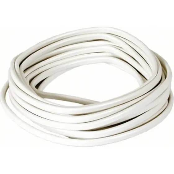 NQ Power H03VVH2-F strmkabel 2x0,75 mm 10 m - hvid