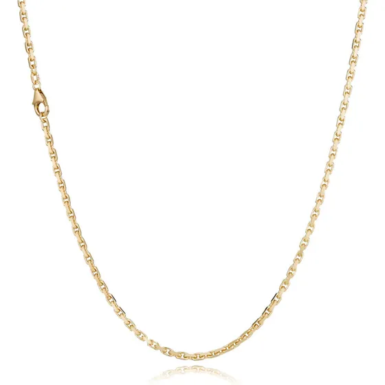 BNH Anker facet guld halskæde, karabinlås