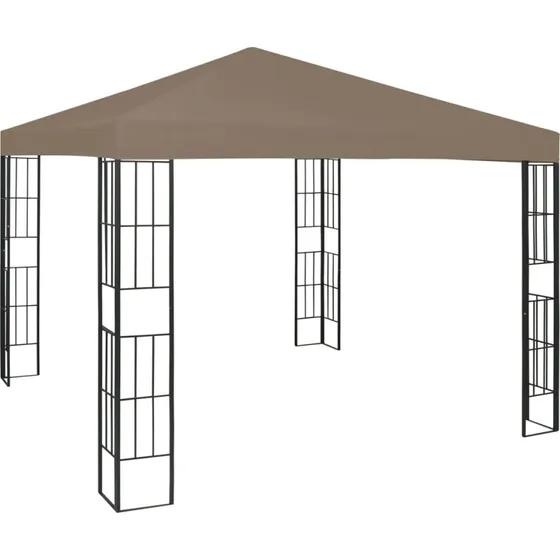 vidaXL Pavillon 3x3 m – gråbrun