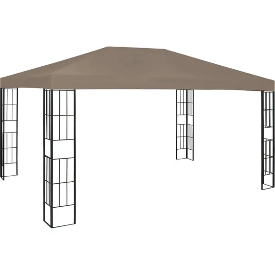 vidaXL pavillon 4x3 m gråbrun