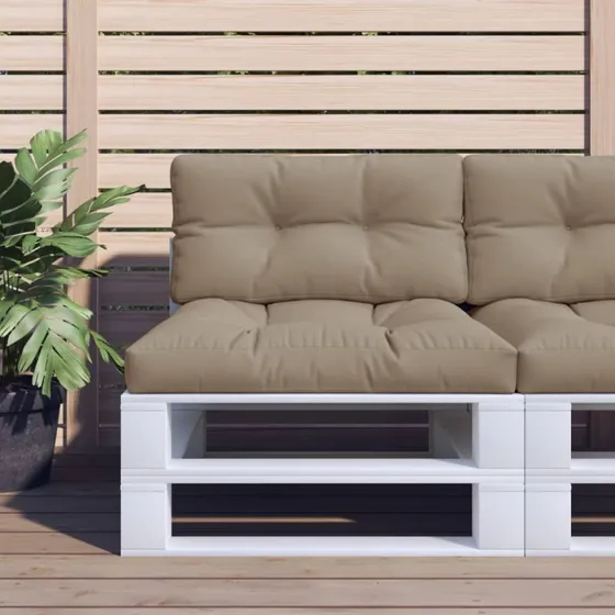 vidaXL pallehynde 80x40x12 cm stof gråbrun