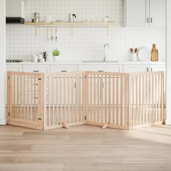 vidaXL hundelge med dr 4 paneler 320 cm poppeltr