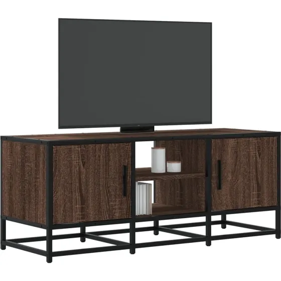 vidaXL TV-bord 100x35x41 cm i brun eg/metal