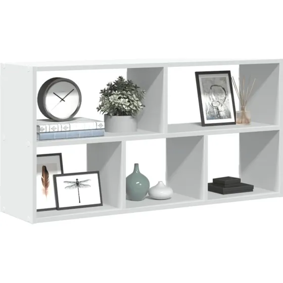 vidaXL væghylde 100x25x50 cm konstrueret træ, hvid