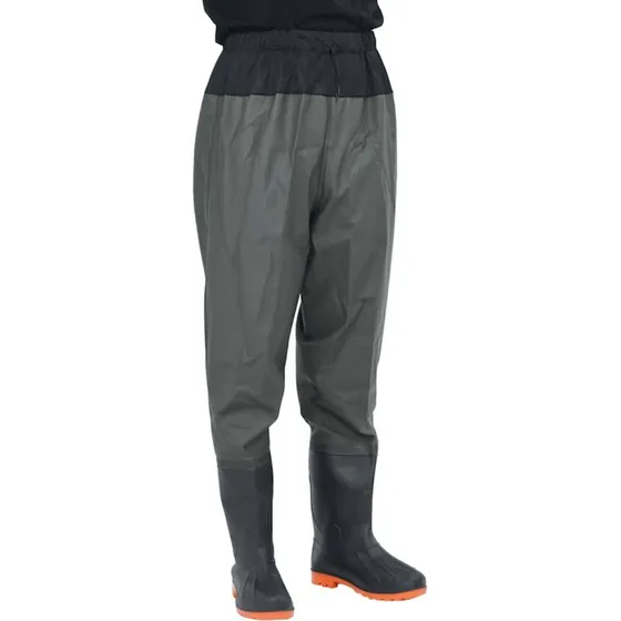 vidaXL waist waders med stvler, str. 44, mrkegrn
