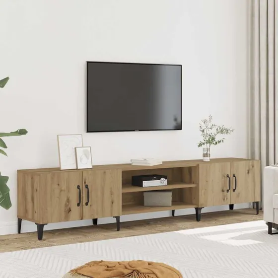 vidaXL TV-bord 180x31,5x40 cm konstrueret træ, gammelt trælook