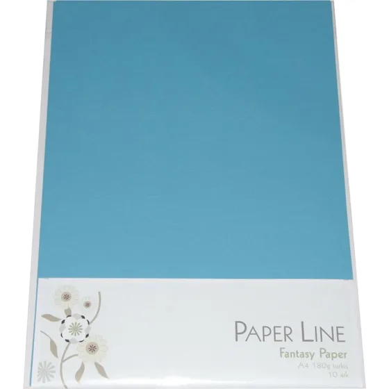 Fantasy A4 karton 10 stk 180 g - turkis