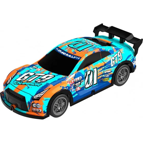 TEC-TOY Champion GT9 1:22 fjernstyret med lys - Bl/Orange, 27MHz