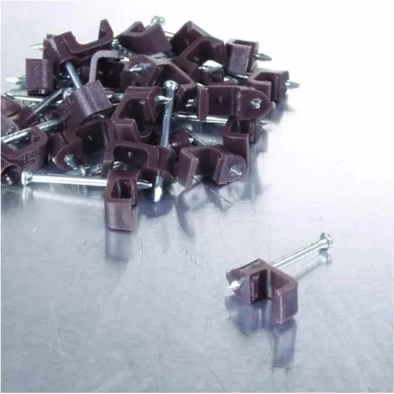 Nq Power Kabelklips 3x5 mm brun - 25 stk