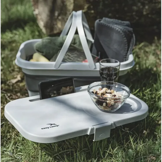 Easy Camp Picnickurv & Bord, sammenklappelig - Hvid/Gr