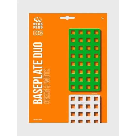 Plus-Plus BIG Baseplader 2 stk. – Hvid/Grøn