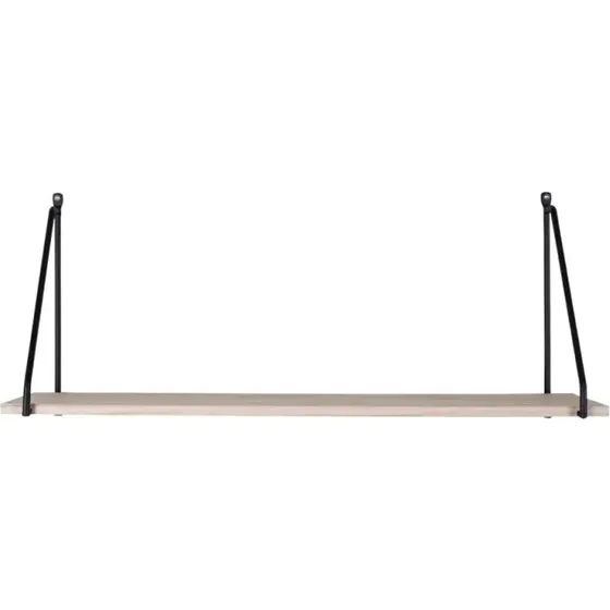 House Nordic Arnhem hylde 65x27 cm – sort ramme/træhylde