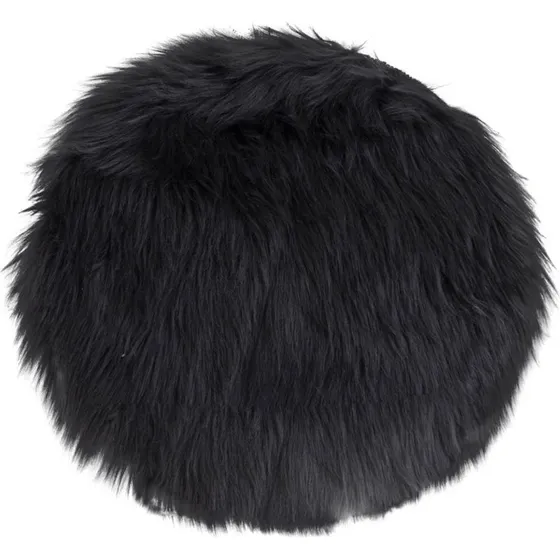 HOUSE NORDIC Imitationslammeskind rund Ø35 cm – grå (polyester)