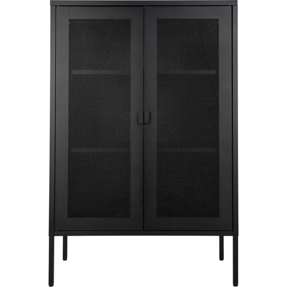 House Nordic Melbourne vitrineskab, sort stål 80x40x120 cm