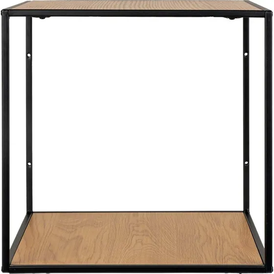 HOUSE NORDIC Vita væghylde 36x36x36 – natur melamin/sort stål