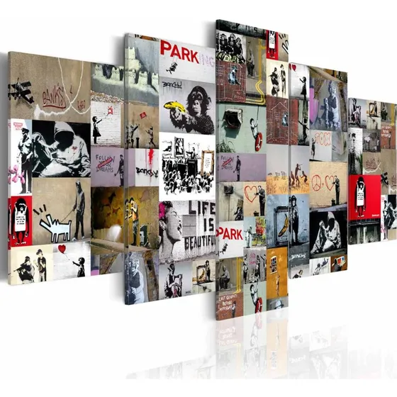 ARTGEIST Art of Collage Banksy IV - multifarvet 100x50 cm