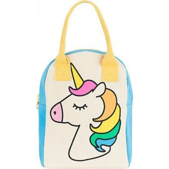 Fluf Zipper Lunch Bag Unicorn madtaske