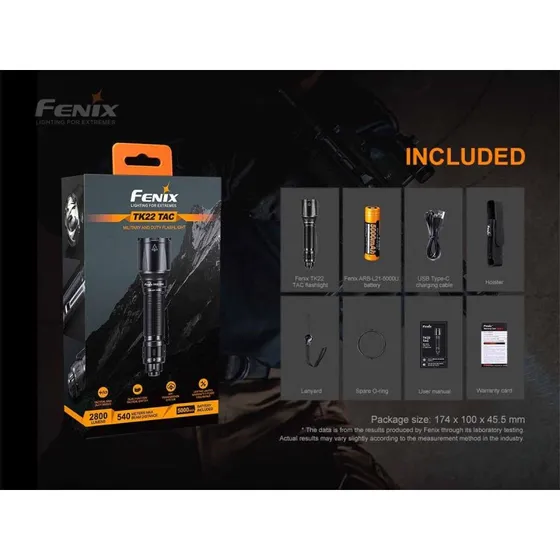 Fenix TK22TAC Lommelygte (2800 lm)