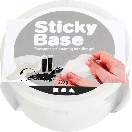 Sticky Base 200 g, selvhærdende transparent modelleringsmasse