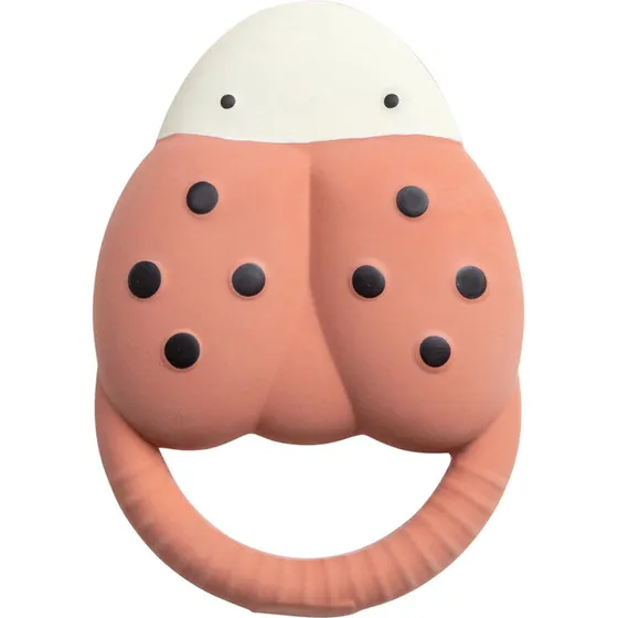 Sebra naturgummi bidering Luca (mariehøne) – mørk orange