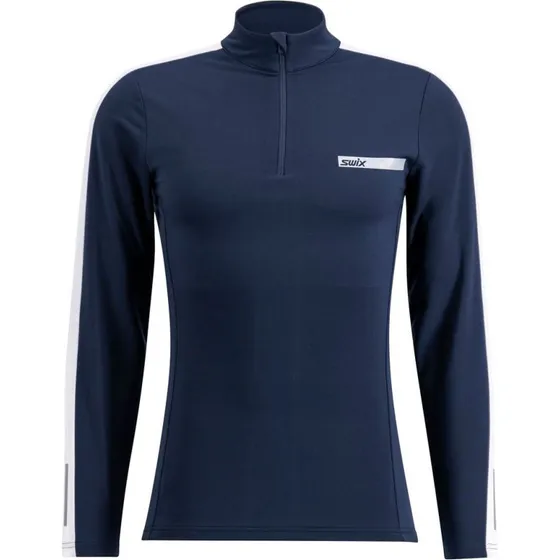 Swix Roadline NTS Half Zip Baselayer M - Dark Navy/Bright White