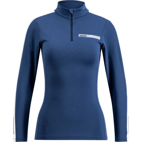 Swix Roadline NTS Half-Zip Baselayer W Lake Blue/Bright White, str. XL