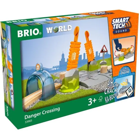 BRIO Smart Tech Sound Danger Jernbaneoverskæring 33965