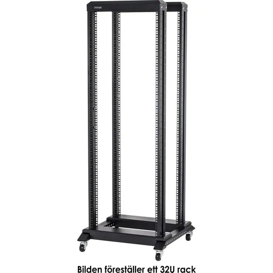 Toten 19" gulvstativ 42U 600x600 mm på hjul, sort