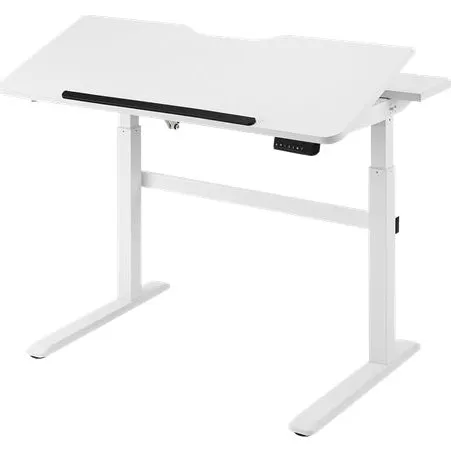 DELTACO DELO-0100 Elektrisk hve/snkebord, hvid