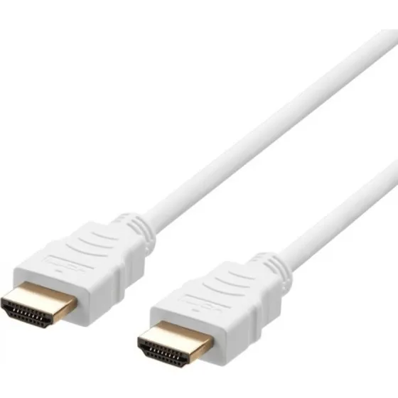 Deltaco HDMI AA 2.1 UH Speed-certificeret kabel 3 m, hvid