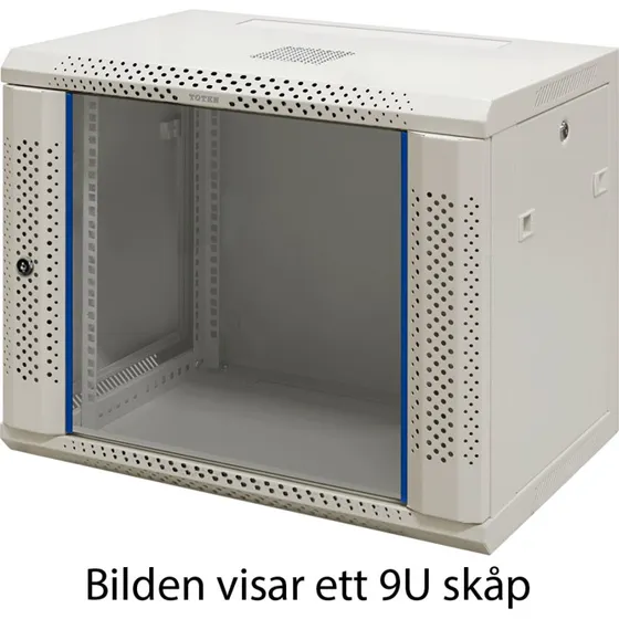 Toten System Z 19'' vægskab 6U 600x600 glasdør hvid