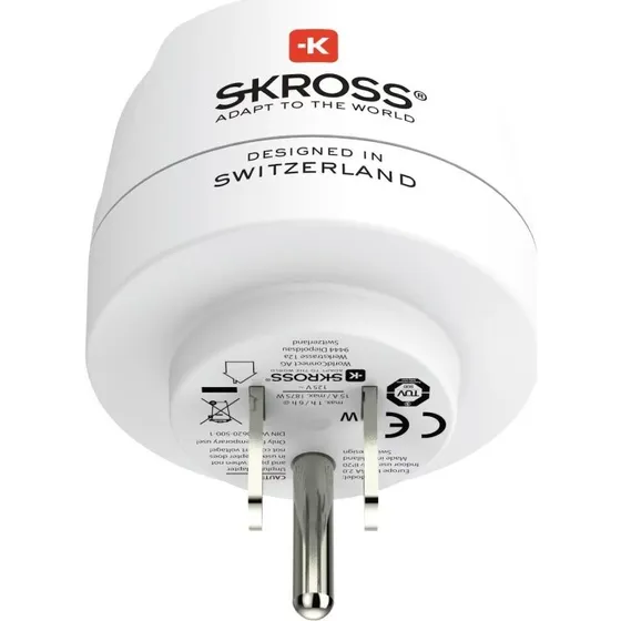 SKROSS Europe to USA adapter - hvid
