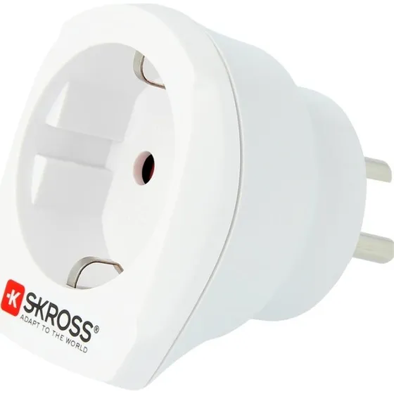 SKROSS El-adapter Europa  Danmark, jordet/ujordet (16A)