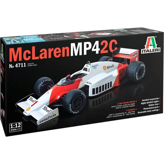 Italeri 1:12 McLaren MP4/2C Prost-Rosberg modelbil (37 cm)