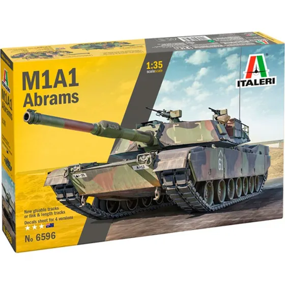 Italeri 1:35 M1A1/A2 Abrams kampvogn byggest, 27,9 cm