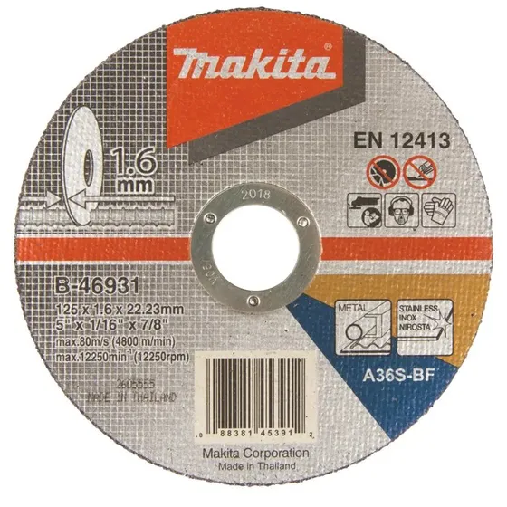 Makita Skæreskive 125x1,6x22,23 mm B-46931