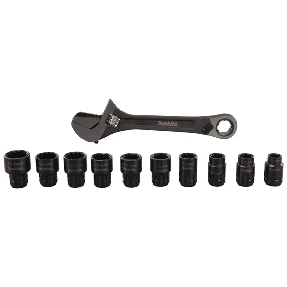 Makita Skiftenøgle 200 mm (8") med 10 toppe B-65458
