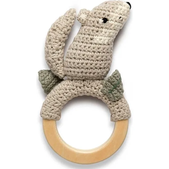 Sebra Hæklet rangle på træring, Ulven Moon