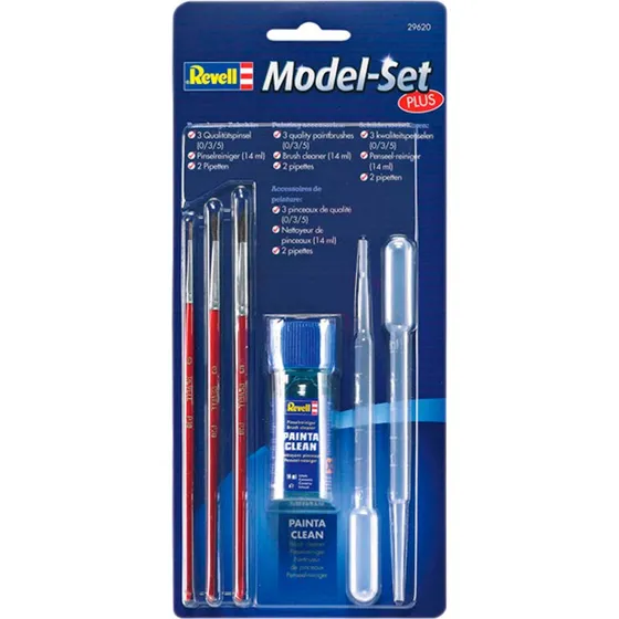 Revell Model Set Plus Painting  penselst med penselrens & 2 pipetter